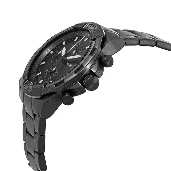Fossil Bronson Chronograph Black Dial Black Steel Strap Watch for Men - FS5853 Buy Now By Fossil