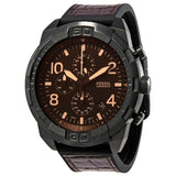 Fossil Bronson Chronograph Brown Dial Brown Leather Strap Watch for Men - FS5713 Buy Now By Fossil