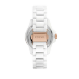Fossil FB-01 Analog White Dial White Ceramic Strap Watch for Women - CE1107 Buy Now By Fossil