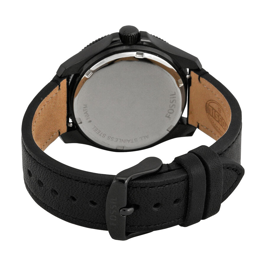 Fossil Cecile Multifunction Black Dial Black Leather Strap Watch for Men - AM4523 Buy Now By Fossil