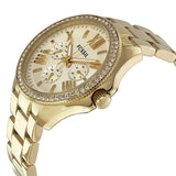 Fossil Cecile Chronograph Gold Dial Gold Steel Strap Watch for Women - AM4482 Buy Now By Fossil