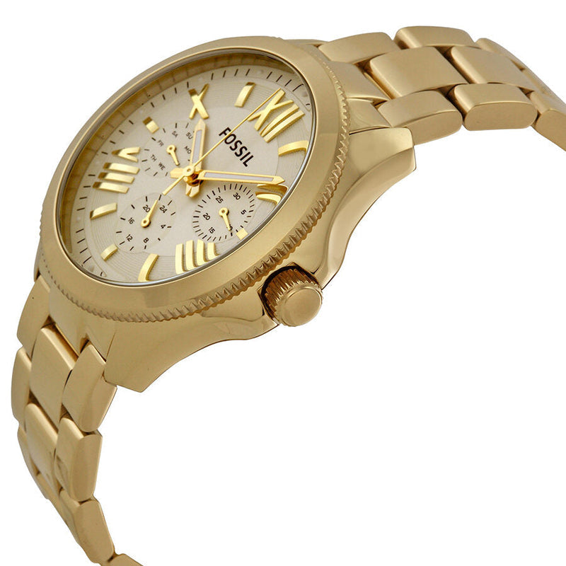 Fossil Cecile Multifunction Champagne Dial Gold Steel Strap Watch for Women - AM4510 Buy Now By Fossil