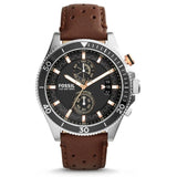 Fossil Wakefield Black Dial Brown Leather Strap Watch for Men - CH2944 Buy Now By Fossil