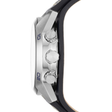 Fossil Coachman Chronograph White Dial Blue Leather Strap Watch for Men - CH3051 Buy Now By Fossil