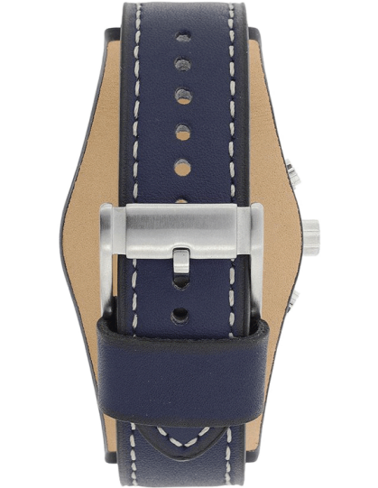 Fossil Coachman Chronograph White Dial Blue Leather Strap Watch for Men - CH3051 Buy Now By Fossil