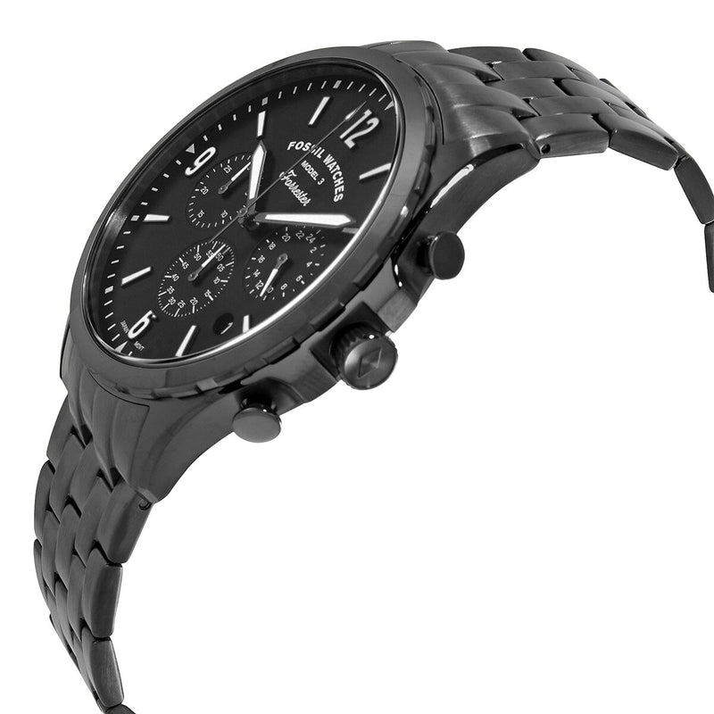 Fossil Forrester Chronograph Black Dial Grey Steel Strap Watch for Men - FS5606 Buy Now By Fossil