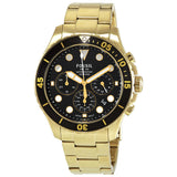 Fossil FB-03 Chronograph Black Dial Gold Steel Strap Watch for Men - FS5727 Buy Now By Fossil