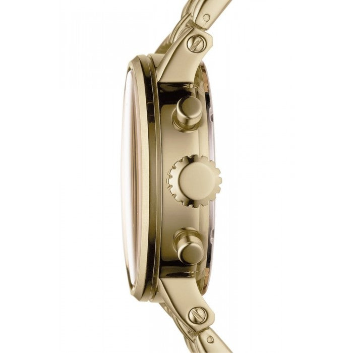 Fossil Boyfriend Chronograph Gold Dial Gold Steel Strap Watch for Women - ES2197 Buy Now By Fossil
