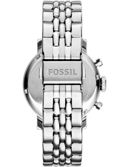 Fossil Boyfriend Chronograph Silver Dial Silver Steel Strap Watch for Women - ES2198 Buy Now By Fossil