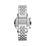 Fossil Boyfriend Chronograph Silver Dial Silver Steel Strap Watch for Women - ES2198 Buy Now By Fossil