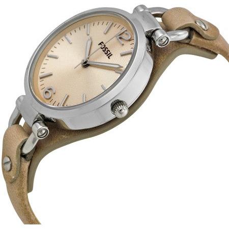 Fossil Georgia Bone Grey Dial Beige Leather Strap Watch for Women - ES2830 Buy Now By Fossil