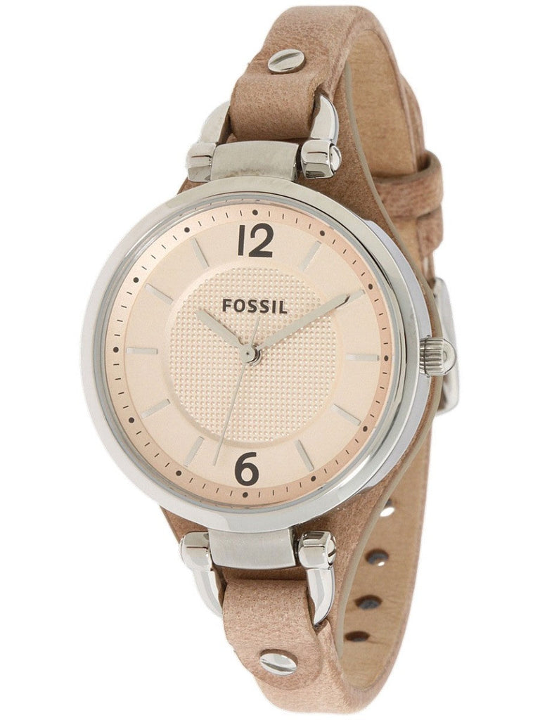 Fossil Georgia Bone Grey Dial Beige Leather Strap Watch for Women - ES2830 Buy Now By Fossil