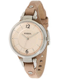 Fossil Georgia Bone Grey Dial Beige Leather Strap Watch for Women - ES2830 Buy Now By Fossil