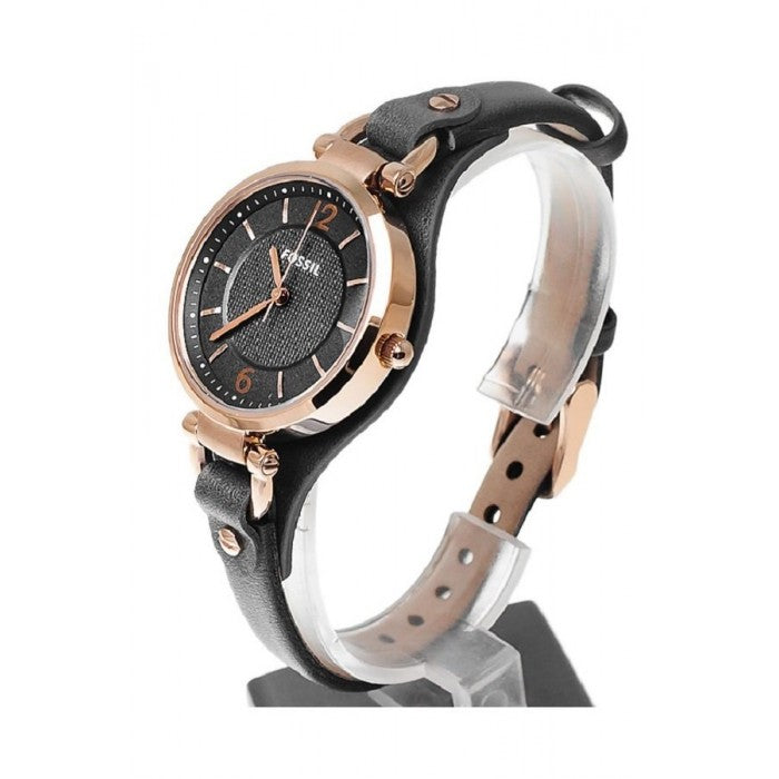 Fossil Georgia Smoke Grey Dial Grey Leather Strap Watch for Women - ES3077 Buy Now By Fossil