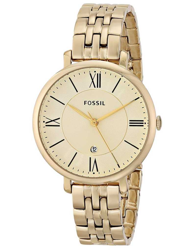 Fossil Jacqueline White Dial Gold Steel Strap Watch for Women - ES3434 Buy Now By Fossil