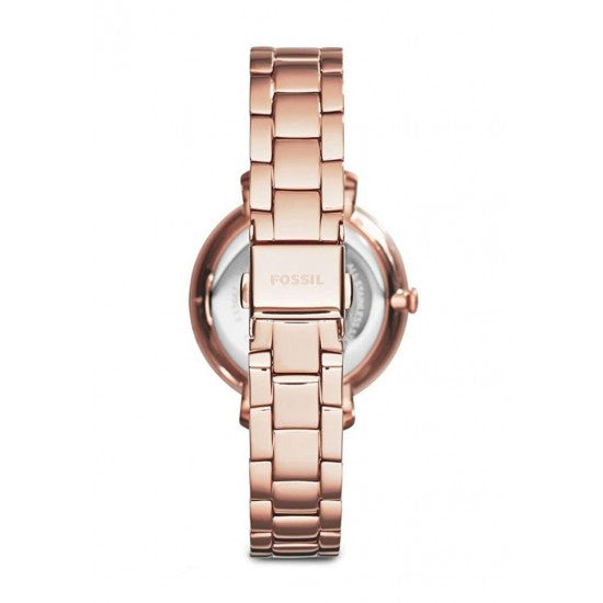 Fossil Jacqueline Rose Gold Dial Rose Gold Steel Strap Watch for Women - ES3665 Buy Now By Fossil