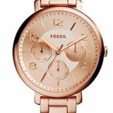 Fossil Jacqueline Rose Gold Dial Rose Gold Steel Strap Watch for Women - ES3665 Buy Now By Fossil