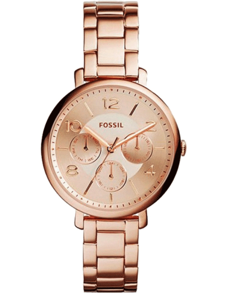 Fossil Jacqueline Rose Gold Dial Rose Gold Steel Strap Watch for Women - ES3665 Buy Now By Fossil
