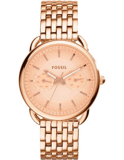 Fossil Tailor Rose Gold Dial Rose Gold Stainless Steel Strap Watch for Women - ES3713 Buy Now By Fossil