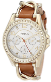 Fossil Riley Multifunction White Dial Orange Leather Strap Watch for Women - ES3723 Buy Now By Fossil