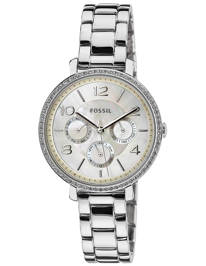 Fossil Jacqueline Multi-Function Mother of Pearl Dial Silver Steel Strap Watch for Women - ES3755 Buy Now By Fossil