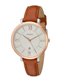 Fossil Jacqueline White Dial Brown Leather Strap Watch for Women - ES3842 Buy Now By Fossil