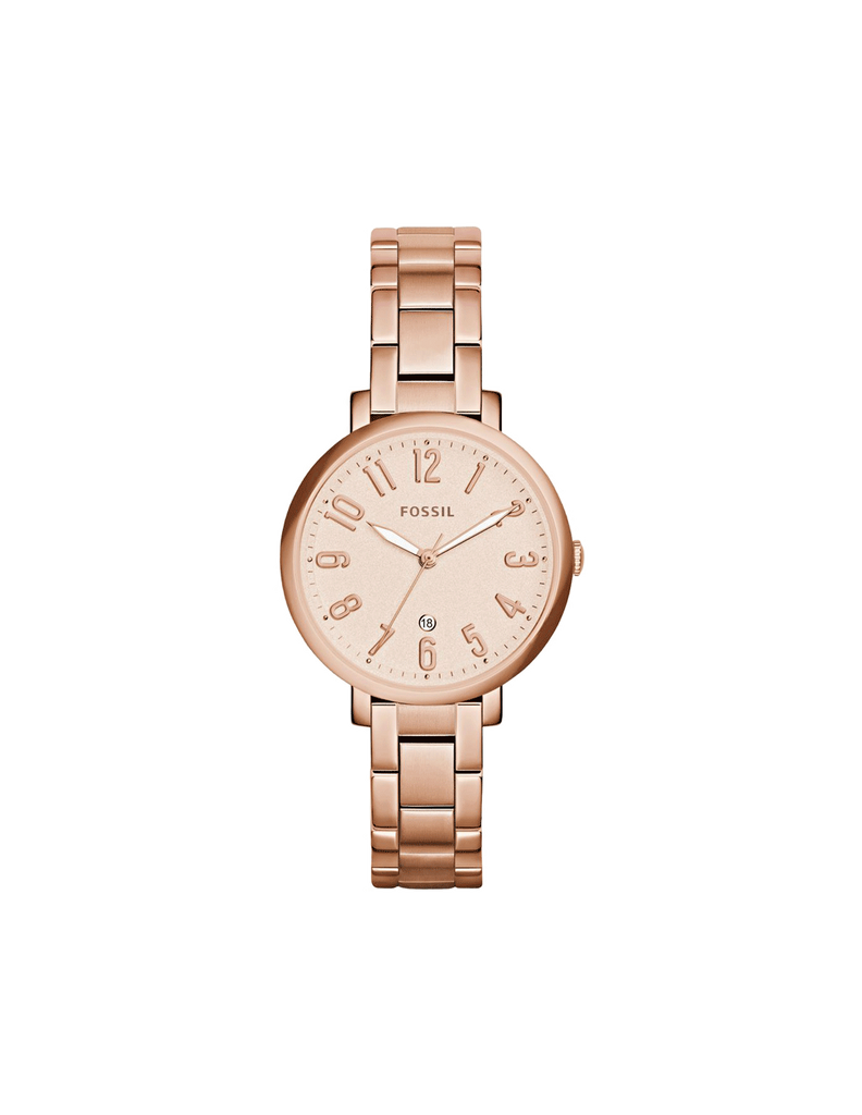 Fossil Jacqueline Rose Gold Dial Rose Gold Steel Strap Watch for Women - ES3970 Buy Now By Fossil