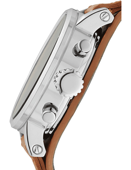 Fossil Original Boyfriend Sport Chronograph Beige Dial Brown Leather Strap Watch for Women - ES4046 Buy Now By Fossil