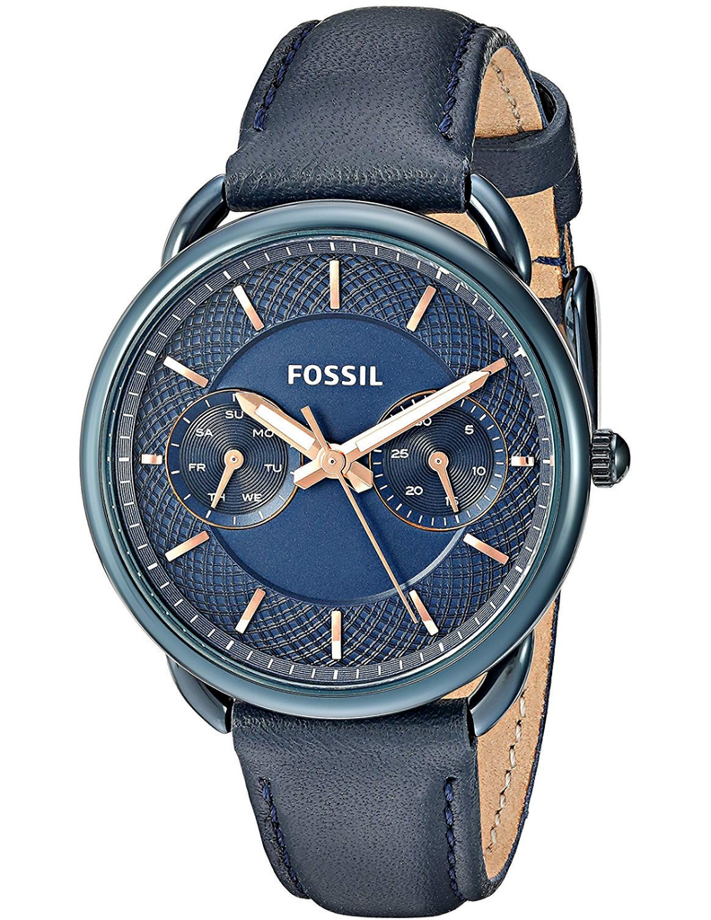 Fossil Tailor Blue Dial Blue Leather Strap Watch for Women - ES4092 Buy Now By Fossil