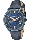 Fossil Tailor Blue Dial Blue Leather Strap Watch for Women - ES4092 Buy Now By Fossil