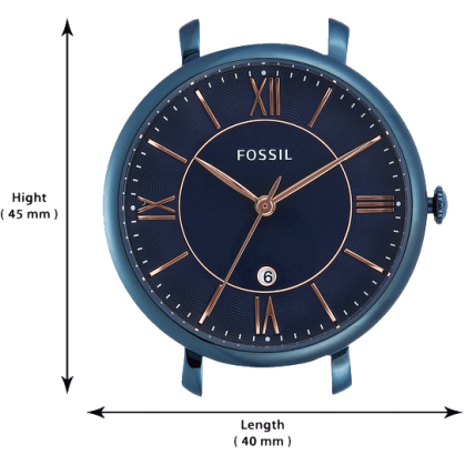 Fossil Jacqueline Blue Dial Blue Steel Strap Watch for Women - ES4094 Buy Now By Fossil