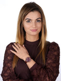 Fossil Jacqueline Burgundy Dial Burgundy Leather Strap Watch for Women - ES4099 Buy Now By Fossil