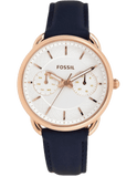 Fossil Tailor White Dial Blue Leather Strap Watch for Women - ES4260 Buy Now By Fossil