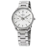 Fossil Tailor White Dial Silver Steel Strap Watch for Women - ES4262 Buy Now By Fossil