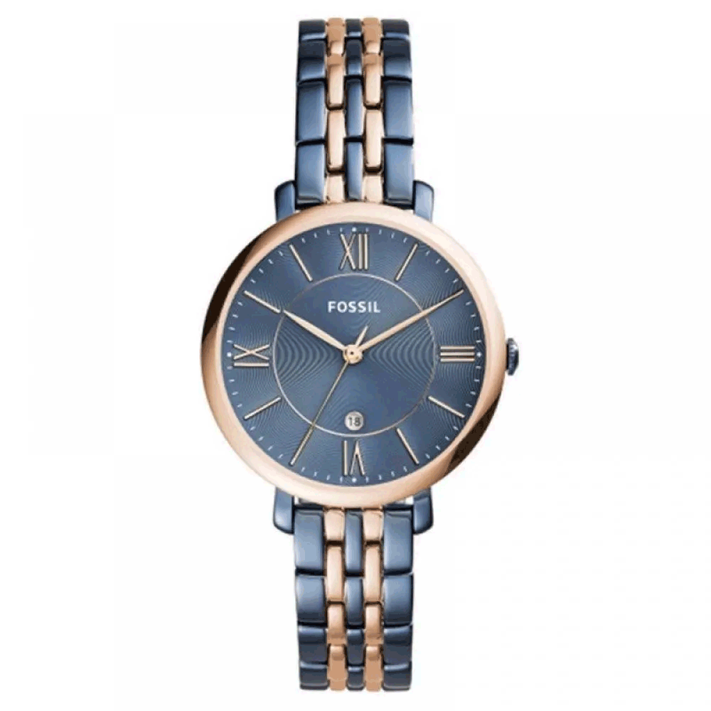 Fossil Jaqueline Grey Dial Two Tone Steel Strap Watch for Women - ES4321 Buy Now By Fossil