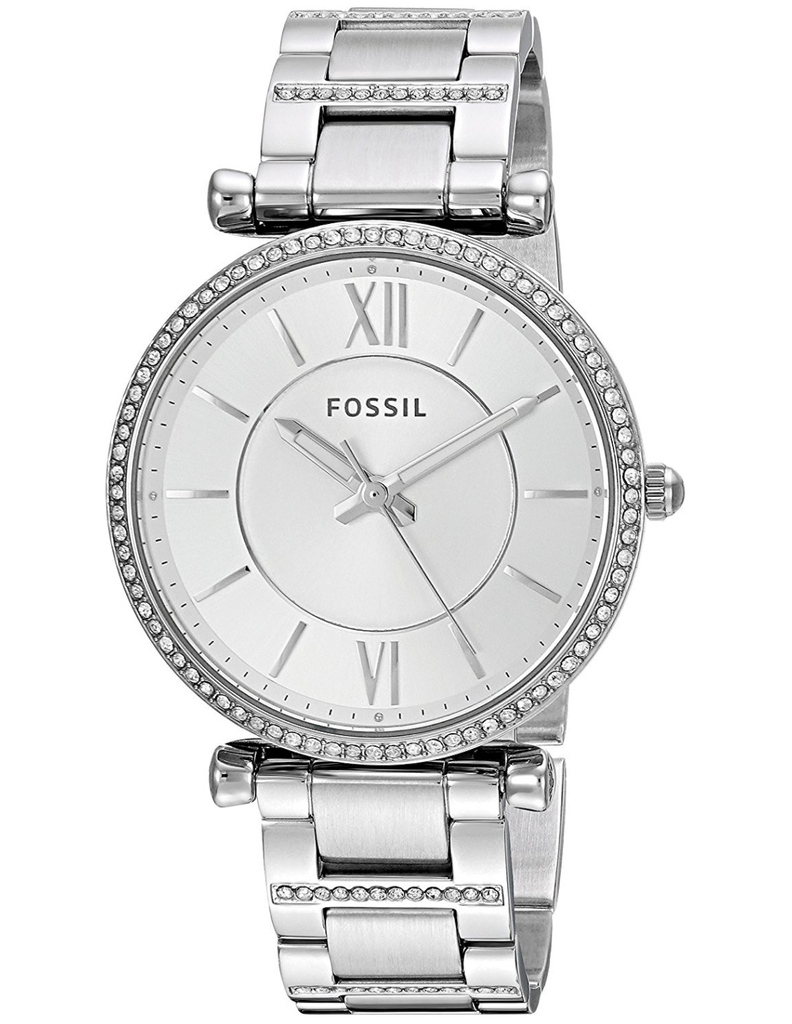 Fossil Carlie Silver Dial Silver Steel Strap Watch for Women - ES4341 Buy Now By Fossil