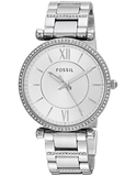 Fossil Carlie Silver Dial Silver Steel Strap Watch for Women - ES4341 Buy Now By Fossil