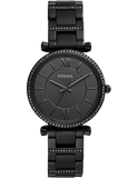 Fossil Carlie Black Dial Black Steel Strap Watch for Women - ES4488 Buy Now By Fossil