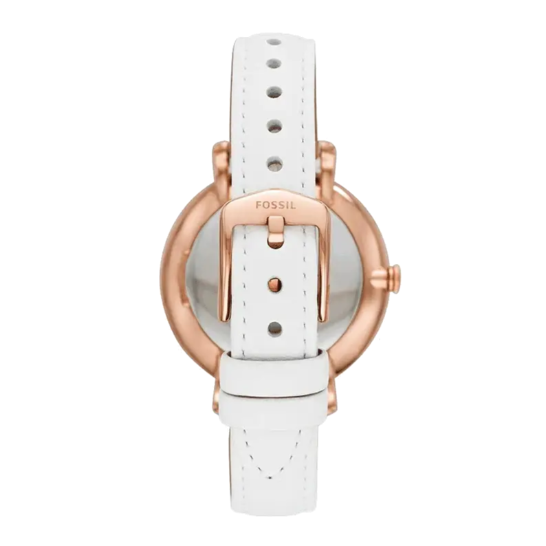 Fossil Jacqueline Quartz Mother of Pearl White Dial White Leather Strap Watch for Women - ES4579 Buy Now By Fossil