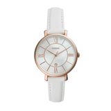 Fossil Jacqueline Quartz Mother of Pearl White Dial White Leather Strap Watch for Women - ES4579 Buy Now By Fossil