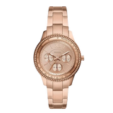 Fossil Stella Sport Multifunction Rose Gold Dial Rose Gold Steel Strap Watch for Women - ES5106 Buy Now By Fossil