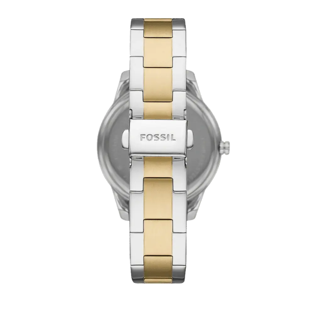 Fossil Stella Sport Multifunction Silver Dial Two Tone Steel Strap Watch for Women - ES5107 Buy Now By Fossil