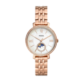 Fossil Jacqueline Analog Moonphase Mother of Pearl White Dial Rose Gold Steel Strap Watch for Women - ES5165 Buy Now By Fossil