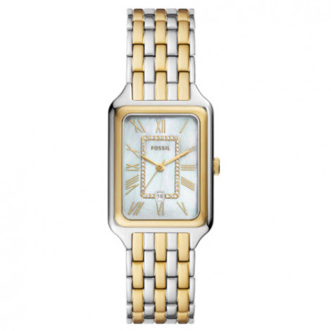 Fossil Raquel Three Hand Mother of Pearl Dial Two Tone Steel Strap Watch For Women - ES5305 Buy Now By Fossil