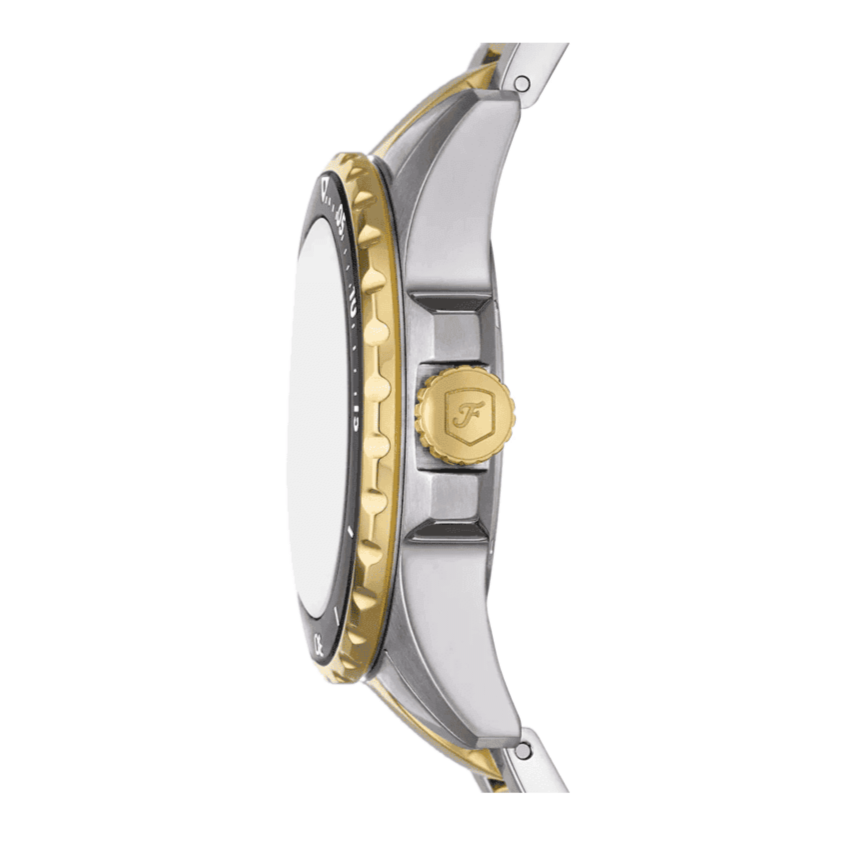 Fossil Blue Dive Three Hand Black Dial Two Tone Steel Strap Watch For Women - ES5349 Buy Now By Fossil