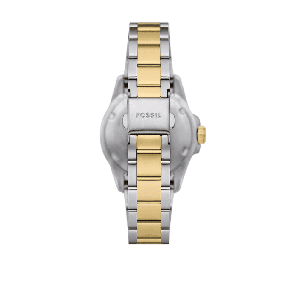 Fossil Blue Dive Three Hand Black Dial Two Tone Steel Strap Watch For Women - ES5349 Buy Now By Fossil