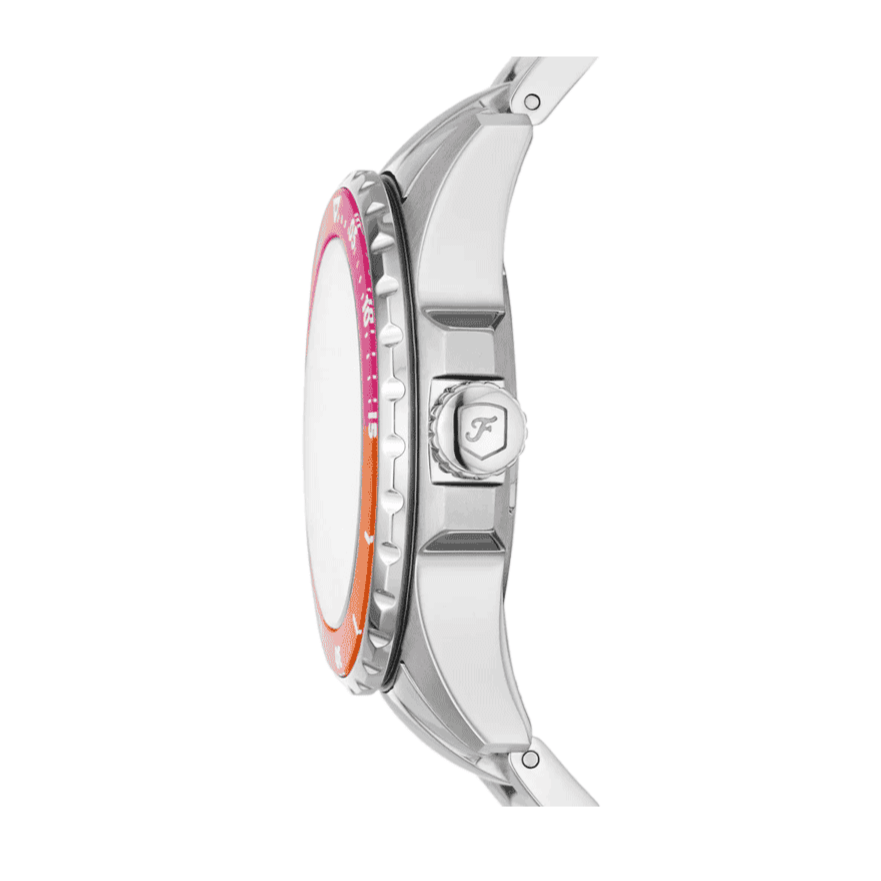 Fossil Blue Dive Analog Pink Dial Silver Steel Strap Watch For Women - ES5351 Buy Now By Fossil