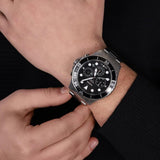 Fossil FB-03 Chronograph Black Dial Silver Steel Strap Watch for Men - FS5725 Buy Now By Fossil