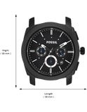 Fossil Machine Chronograph Black Dial Black Silicone Strap Watch for Men - FS4487 Buy Now By Fossil
