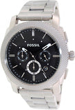 Fossil Machine Chronograph Black Dial Silver Steel Strap Watch for Men - FS4776 Buy Now By Fossil
